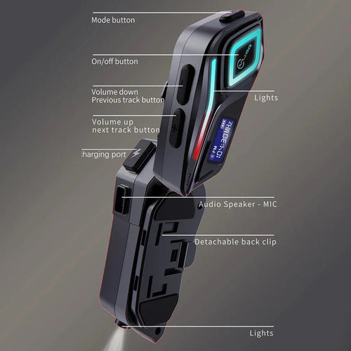 Fone De Ouvido Bluetooth Para Capacete De Moto Áudio Hi-fi L