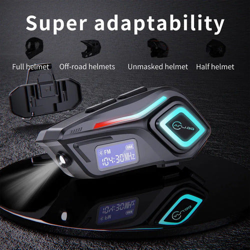 Fone De Ouvido Bluetooth Para Capacete De Moto Áudio Hi-fi L