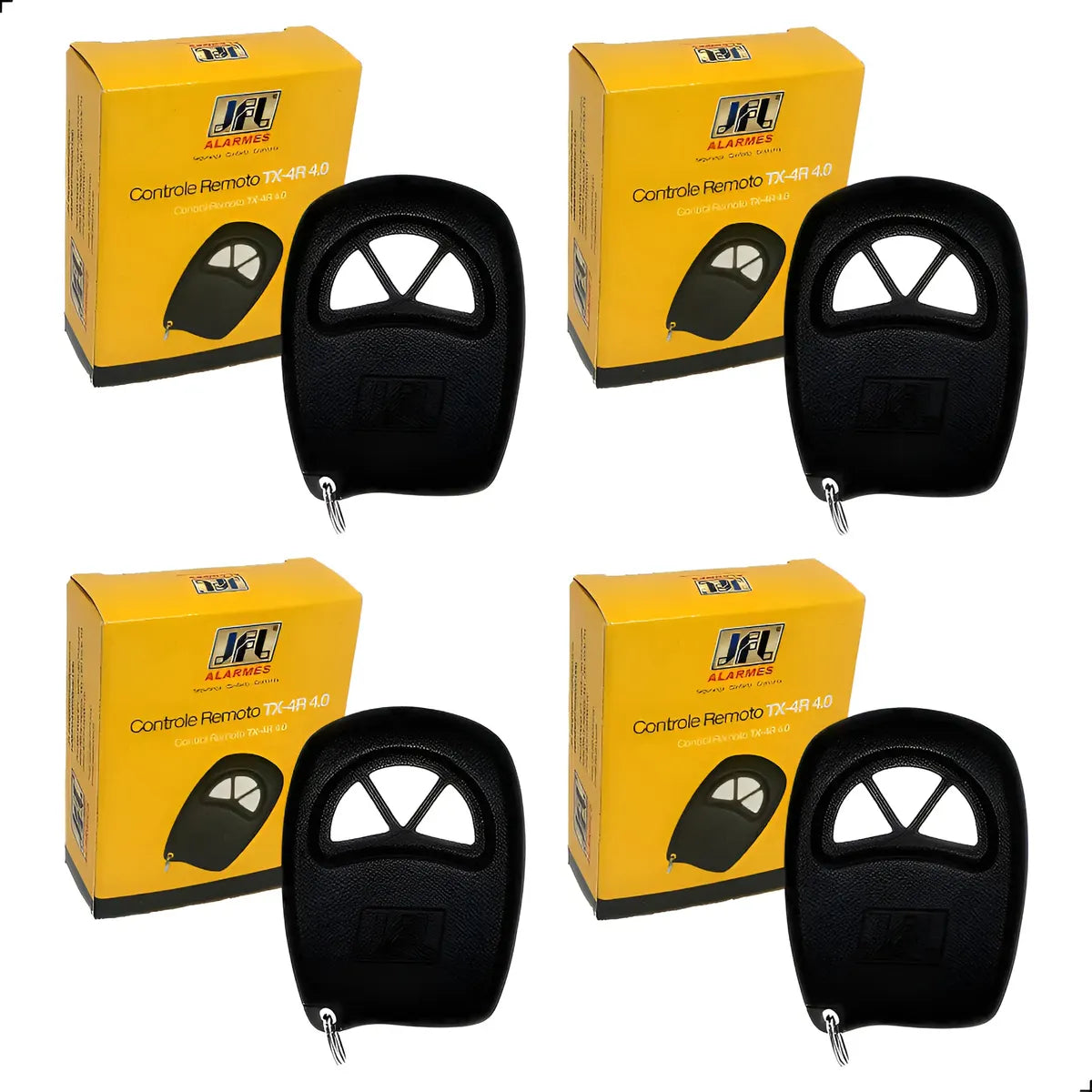Kit 4x Controle Remoto Jfl 3 Teclas Tx-4r 4.0 433 Mhz