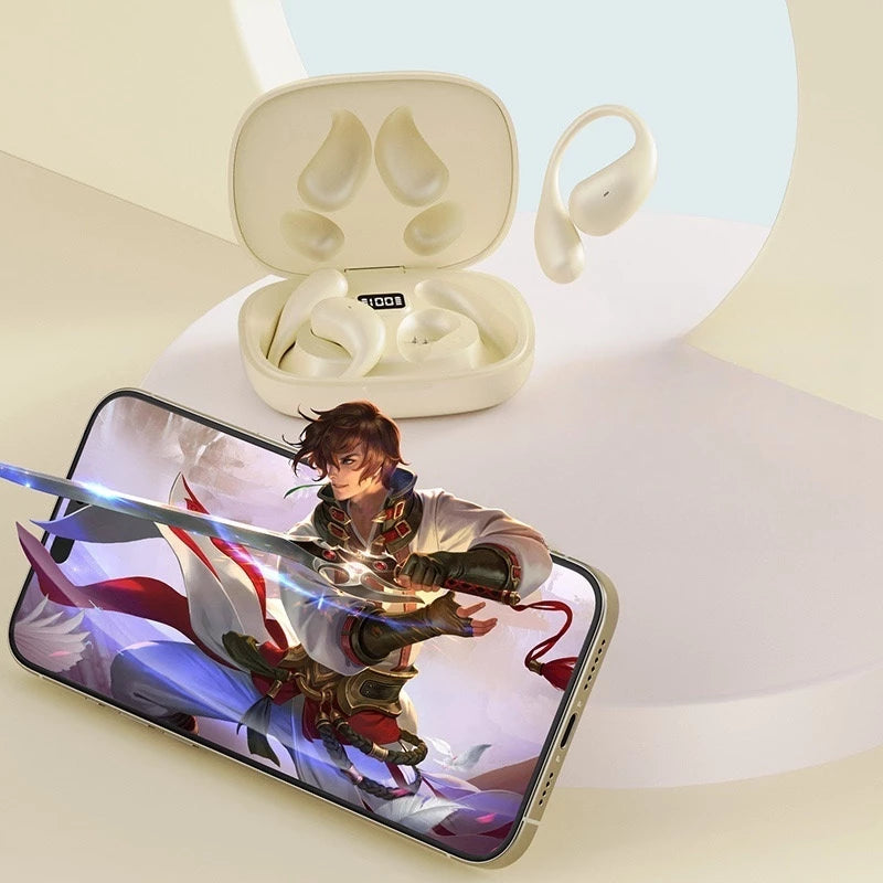 Fone Bluetooth 5.3 Sem Fio D28 | Condução Óssea TWS Esportivo IPX5 Microfone HD B8