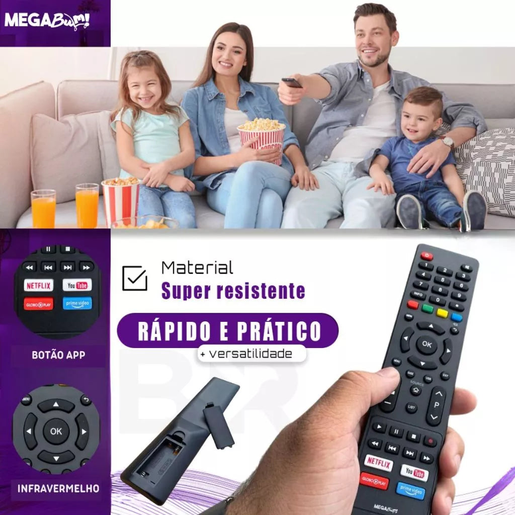Controle Remoto Para Tv Philco Smart 4k Led