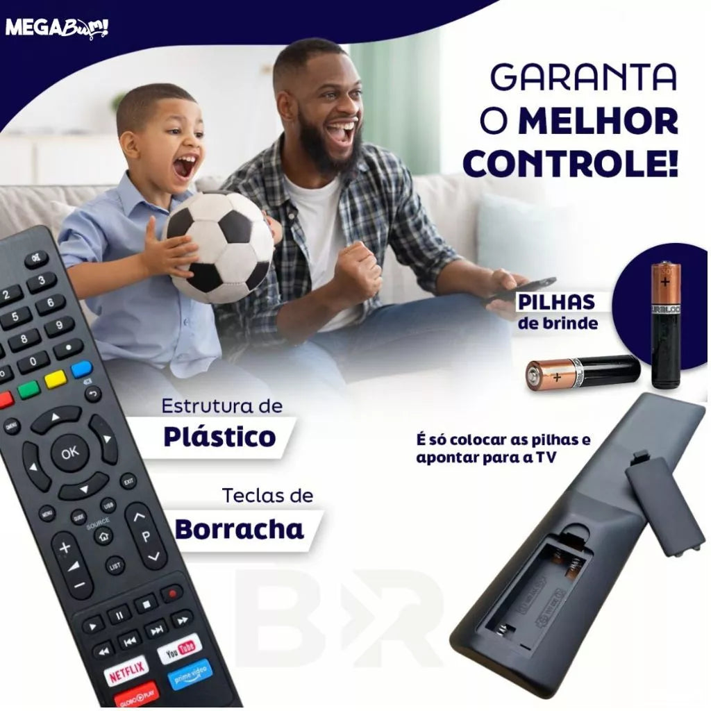 Controle Remoto Para Tv Philco Smart 4k Led