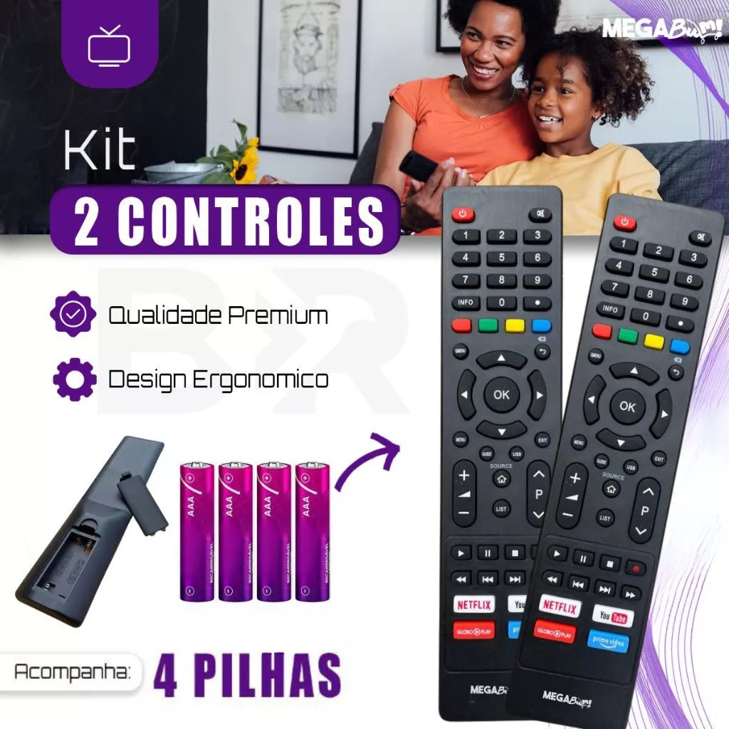 Controle Remoto Para Tv Philco Smart 4k Led