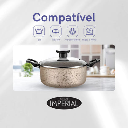 Jogo Panelas 13 Peças Antiaderente Conjunto Kit Frigideira Caçarola Fervedor Cozinha Completa