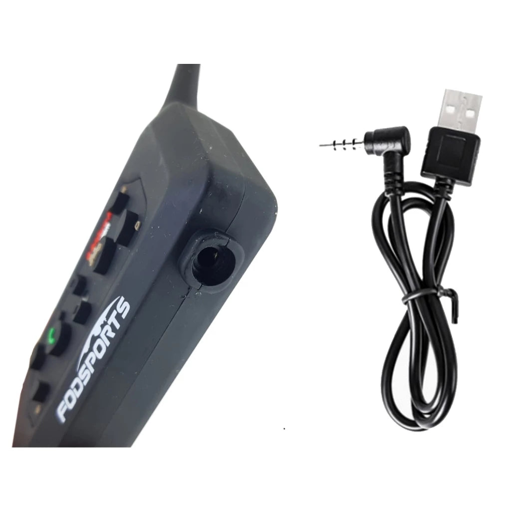 V6-Intercom-Kopfhörer-Headset mit Mikrofon, Halterung und USB-Kabel