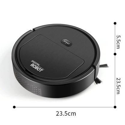Smarter Saugroboter Weiß/Schwarz - Automatische Reinigung und Kompaktes Design