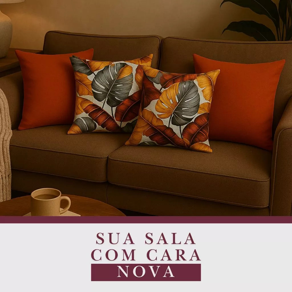 Kit 04 Almofadas 45x45 Decorativa Varios Modelos Com e Sem Enchimento
