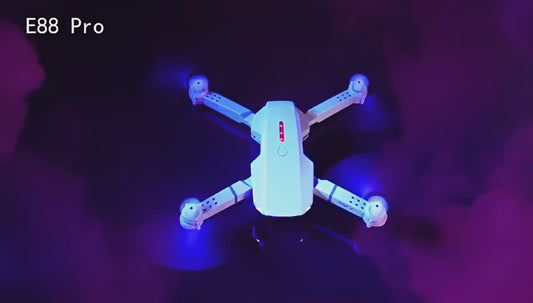 Drone E88 Dual Camera 4K Com 1 Bateria WI-FI PRETO NOVO