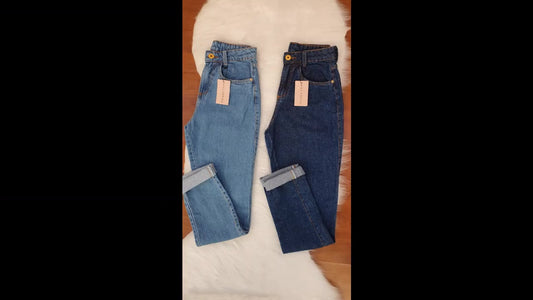 Calça Mom Jeans Feminina Mom Cintura Super Alta