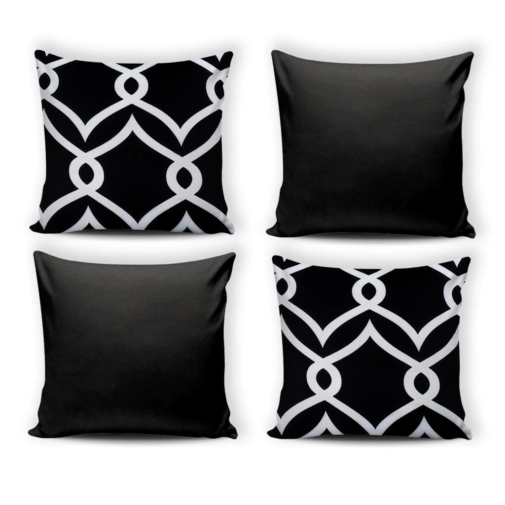 Kit 04 Almofadas 45x45 Decorativa Varios Modelos Com e Sem Enchimento