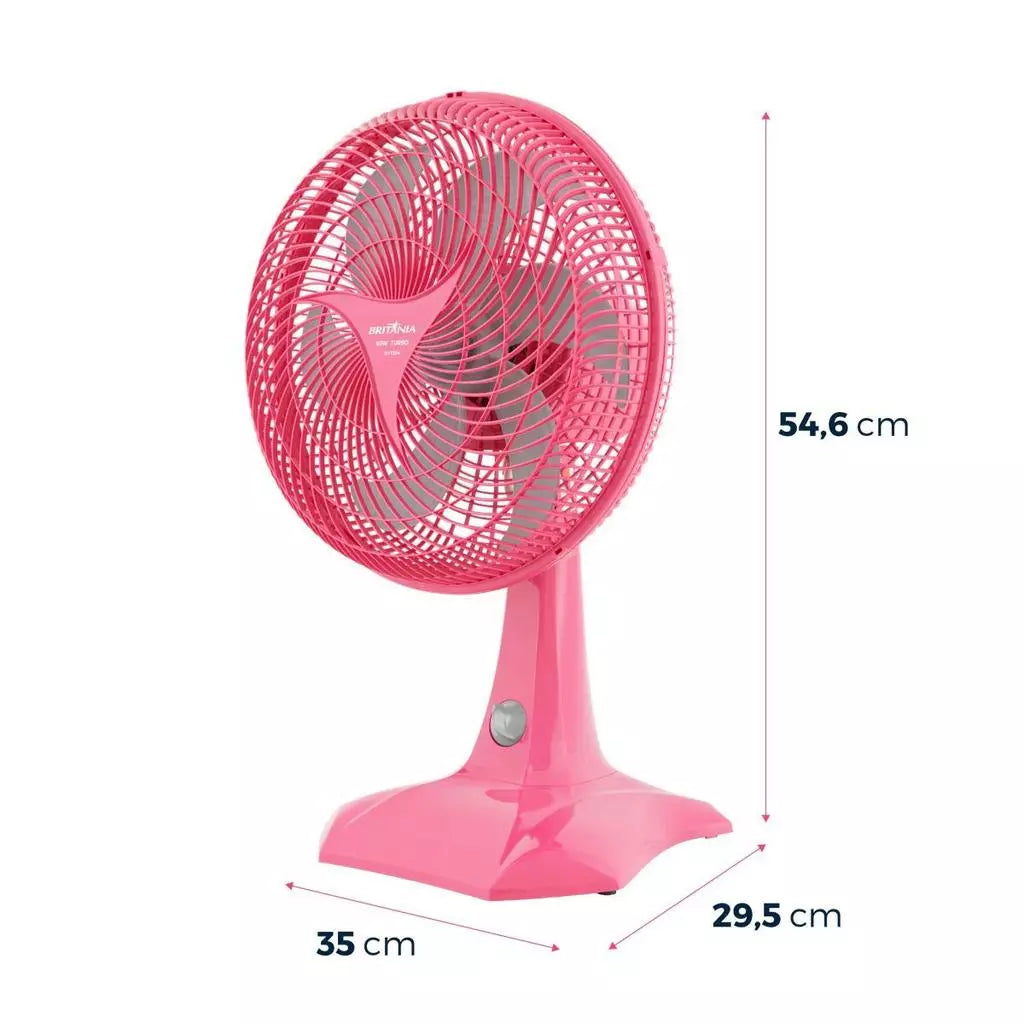 Ventilador Rosa Britânia Maxx Force 60W BVT304