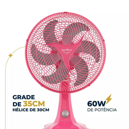 Ventilador Rosa Britânia Maxx Force 60W BVT304