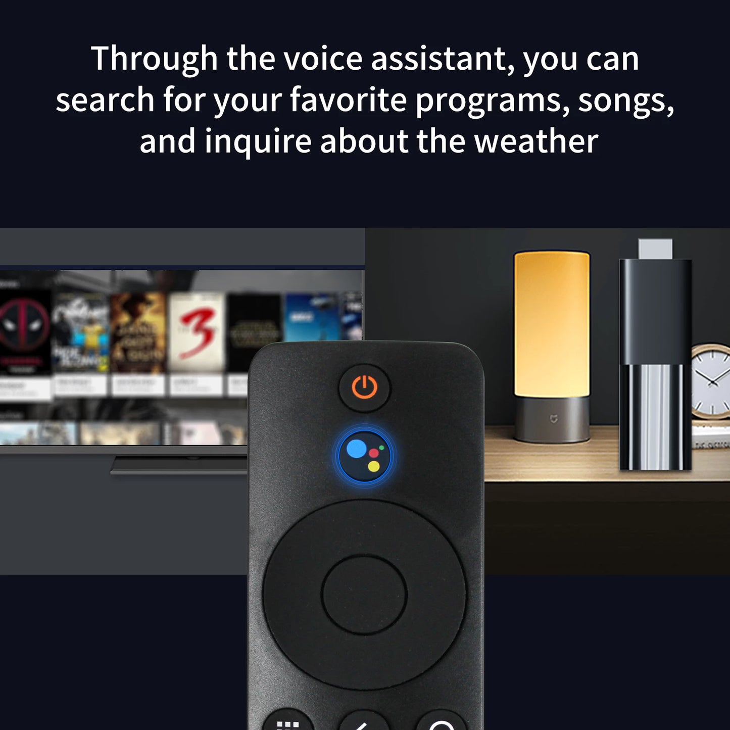icon arrow left boldicon arrow right bold Xiaomi Mi TV Stick/Mi Box 4S 4K Controle Remoto de Voz Bluetooth
